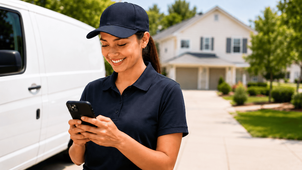 Field service professional using the Jobble platform
