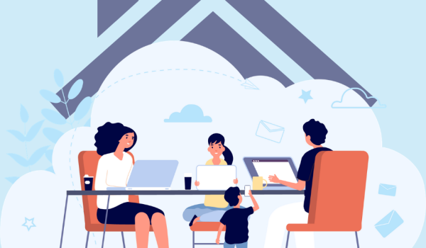 working from home with kids