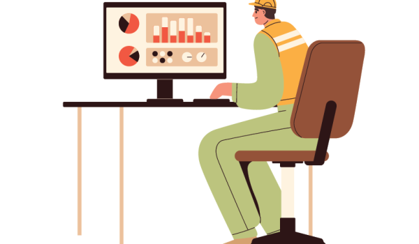 warehouse supervisor reviewing staffing charts